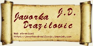 Javorka Dražilović vizit kartica
